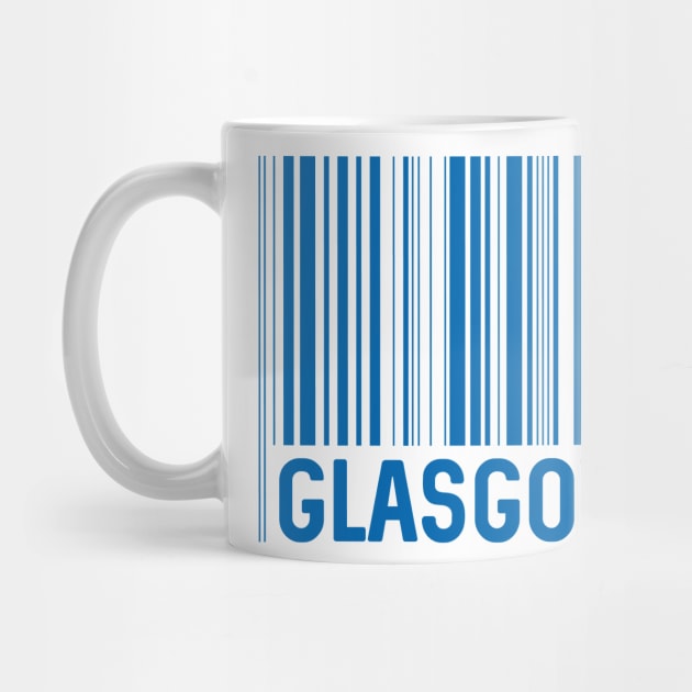 Glasgow Bar Code Design (Scottish Saltire Blue) by MacPean